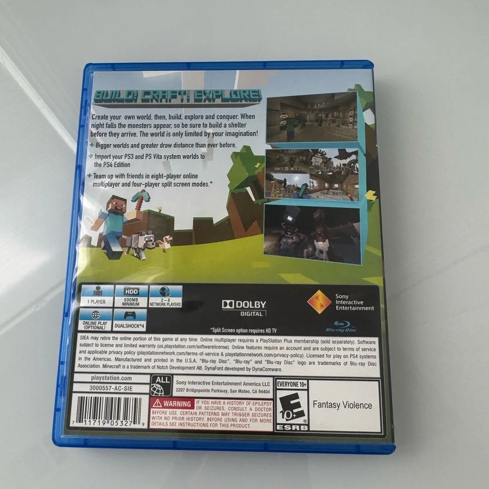 Minecraft PS4 Video Game - multicolor - sony - mojang